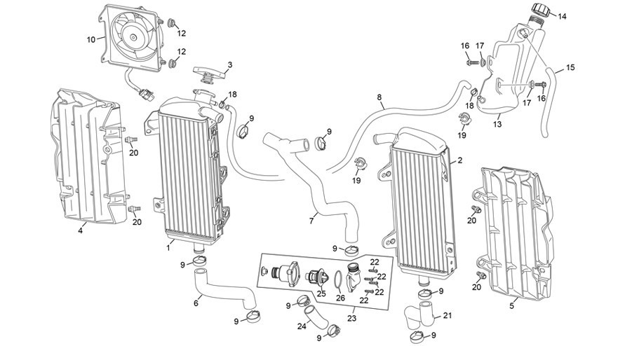 radiateur [125 SE FACTORY [2025 [Enduro]]]