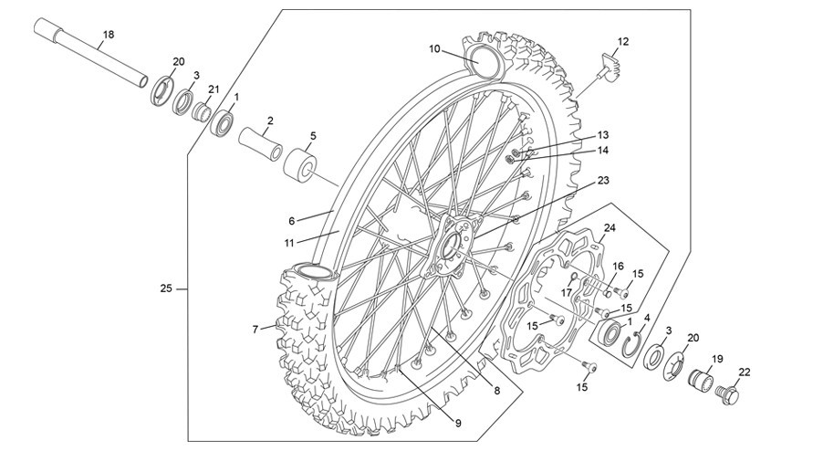 roue avant [125 SE FACTORY [2025 [Enduro]]]