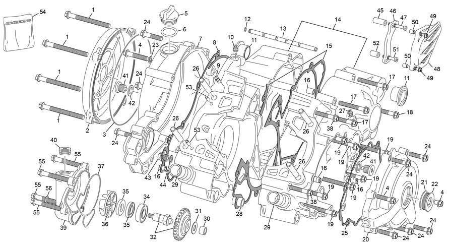 groupe carters [125 SE FACTORY [2025 [Enduro]]]