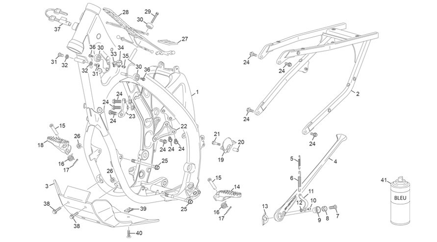 cadre [300 SEF-F 4T FACTORY [2025 [Enduro]]]