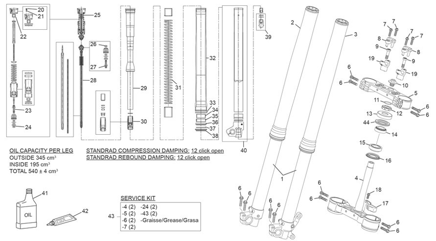 fourche kayaba [300 SEF-F 4T FACTORY [2025 [Enduro]]]