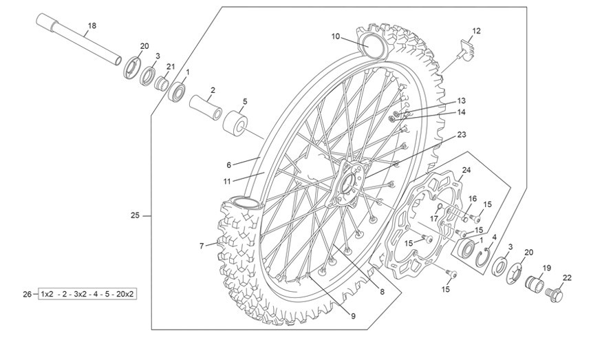 roue avant [300 SEF-F 4T FACTORY [2025 [Enduro]]]