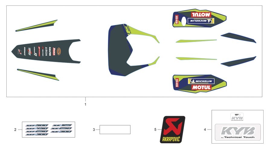 adhésifs [300 SEF-F 4T FACTORY [2025 [Enduro]]]