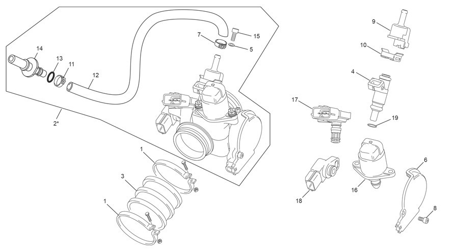 corps d'injection [300 SEF-F 4T FACTORY [2025 [Enduro]]]
