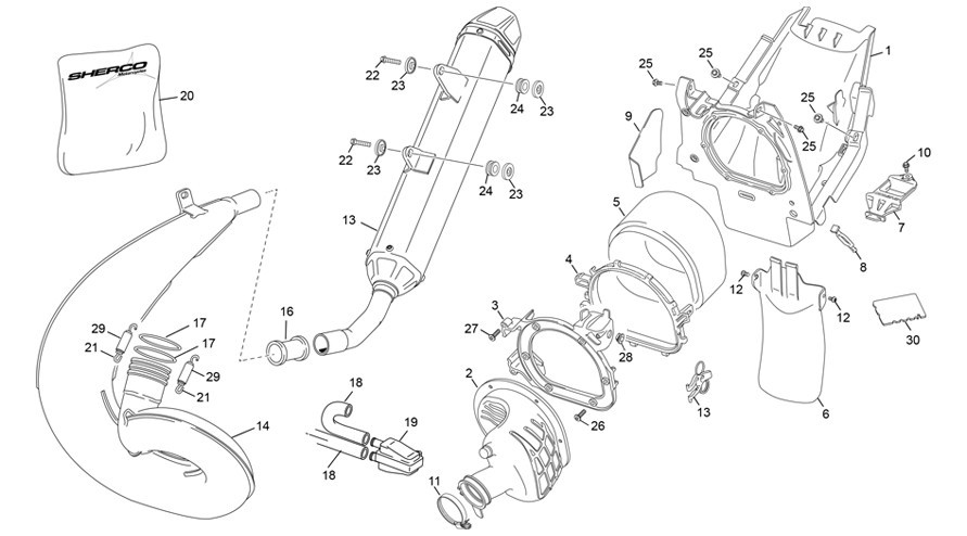 boite à air - echappement [300 SE-F 2T FACTORY [2025 [Enduro]]]