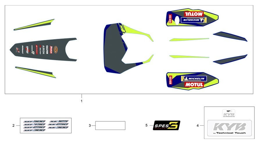 adhésifs [300 SE-F 2T FACTORY [2025 [Enduro]]]