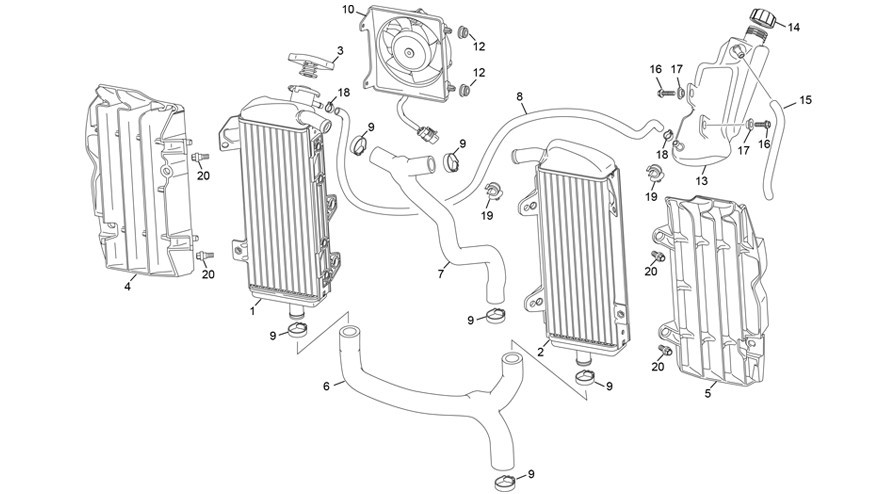 radiateur [500 SEF-F 4T FACTORY [2025 [Enduro]]]