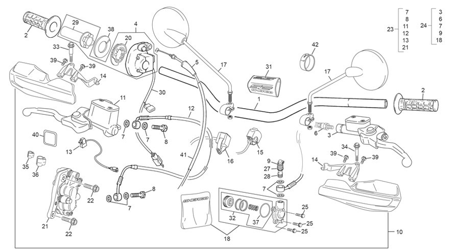 guidon [500 SEF-F 4T FACTORY [2025 [Enduro]]]