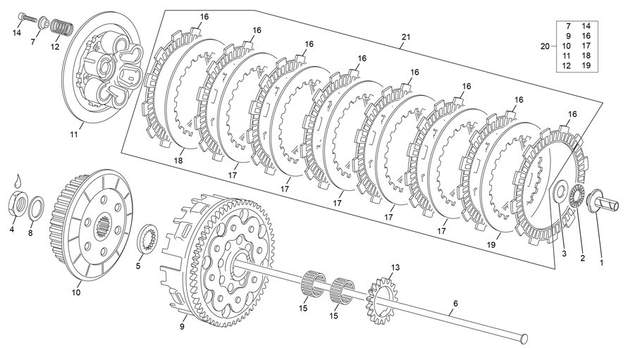 embrayage [500 SEF-F 4T FACTORY [2025 [Enduro]]]