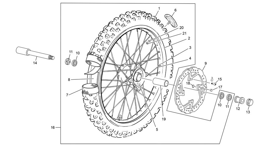 roue avant [300 SE-R RACING 2T [2025 [Enduro]]]