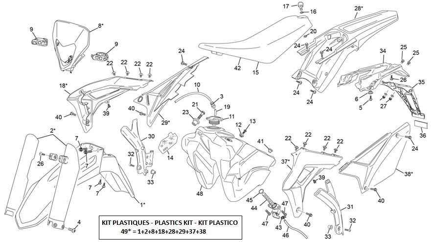 plastiques [125 SE FACTORY [2024 [Enduro]]]