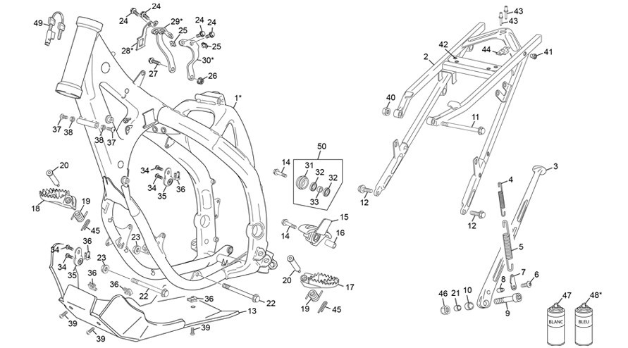 cadre [250 SE-F 2T FACTORY [2024 [Enduro]]]