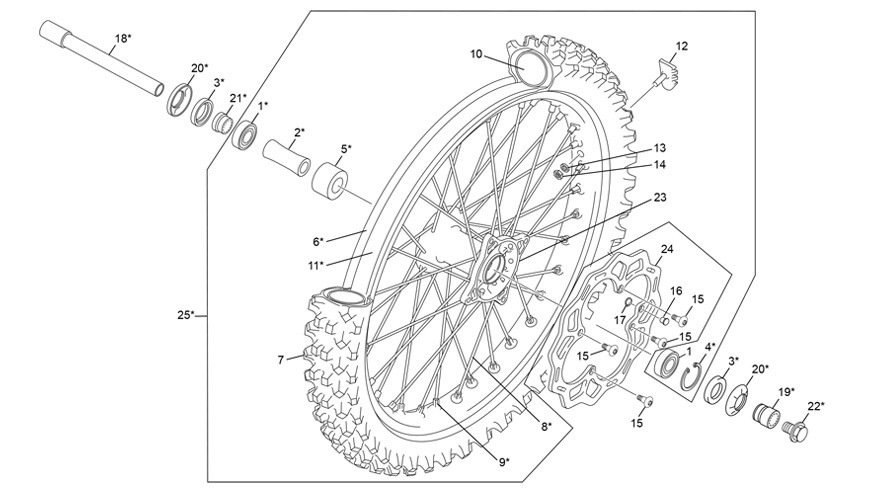 roue avant [250 SE-F 2T FACTORY [2024 [Enduro]]]