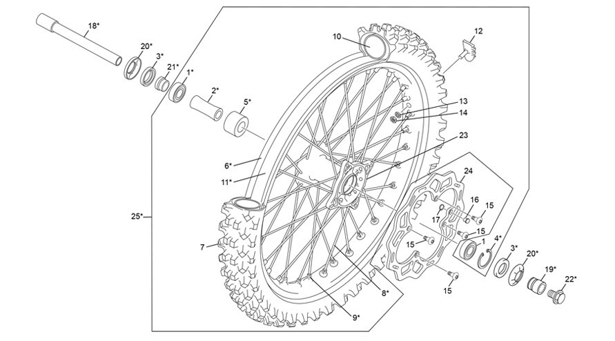 roue avant [250 SEF-F 4T FACTORY [2024 [Enduro]]]