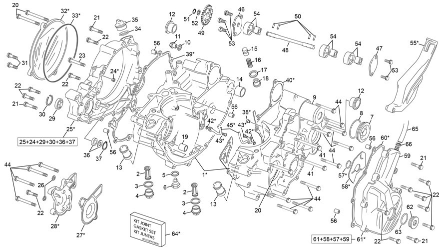 groupe carters [250 SEF-F 4T FACTORY [2024 [Enduro]]]