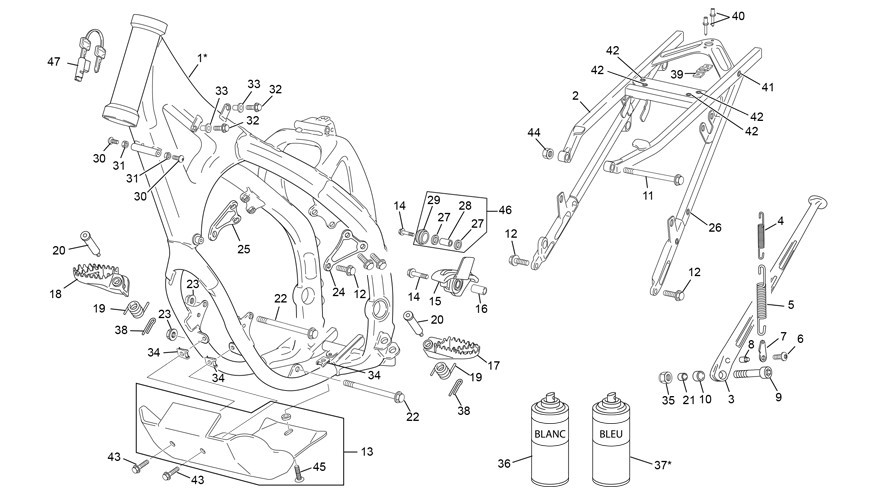 cadre [450 SEF-F 4T FACTORY [2024 [Enduro]]]