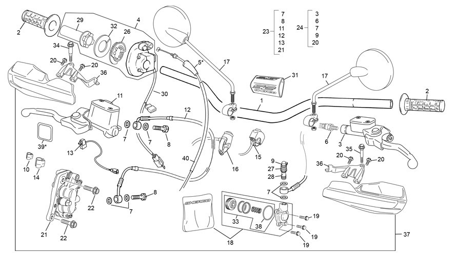 guidon [450 SEF-F 4T FACTORY [2024 [Enduro]]]