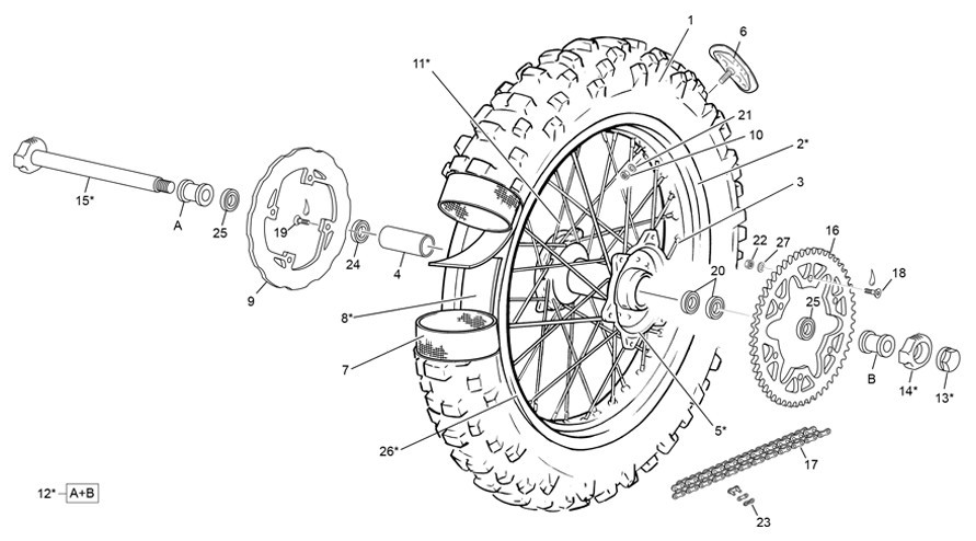 roue arrière [300 SEF REPLICA MACDONALD [2024 [Enduro]]]