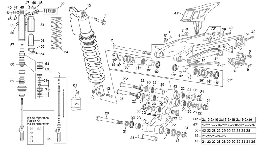 amortisseur - bras oscillant [300 SE-F 2T FACTORY [2024 [Enduro]]]