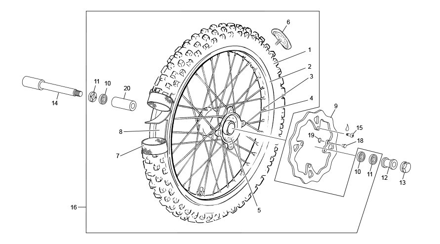 roue avant [500 SEF-F 4T FACTORY [2024 [Enduro]]]
