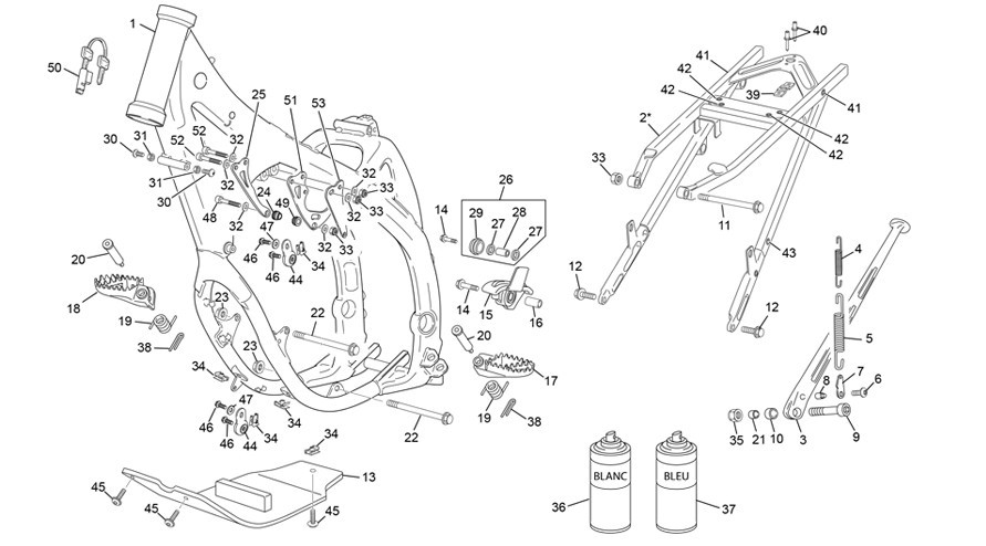 cadre [125 SE FACTORY [2023 [Enduro]]]