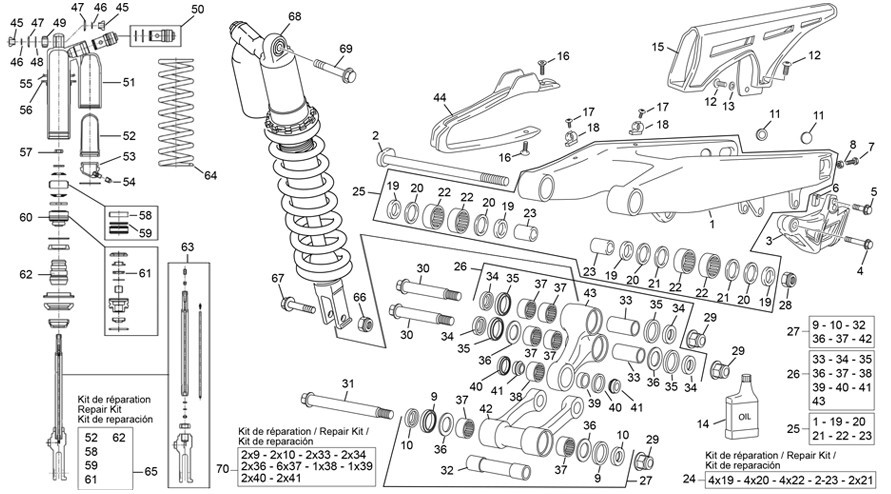amortisseur - bras oscillant [125 SE FACTORY [2023 [Enduro]]]
