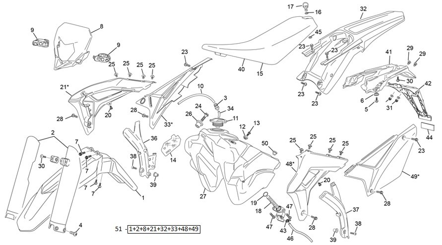 plastiques [125 SE FACTORY [2023 [Enduro]]]