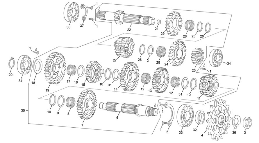 boite de vitesse [125 SE FACTORY [2023 [Enduro]]]