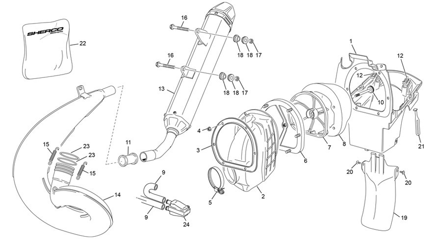 boite à air - echappement [250 SE FACTORY [2023 [Enduro]]]