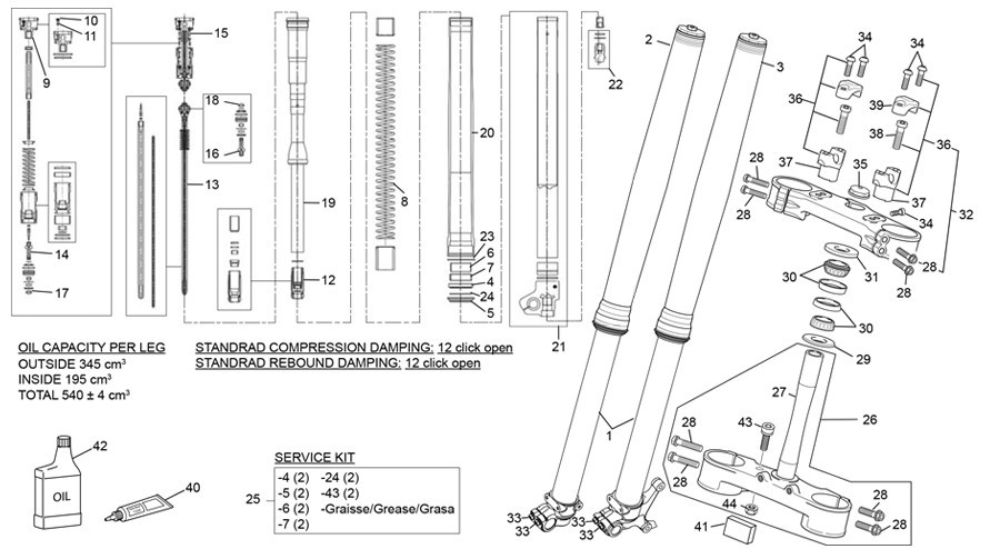 fourche kayaba [250 SEF FACTORY [2023 [Enduro]]]