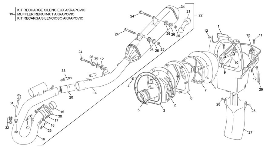 boite à air - echappement [250 SEF FACTORY [2023 [Enduro]]]