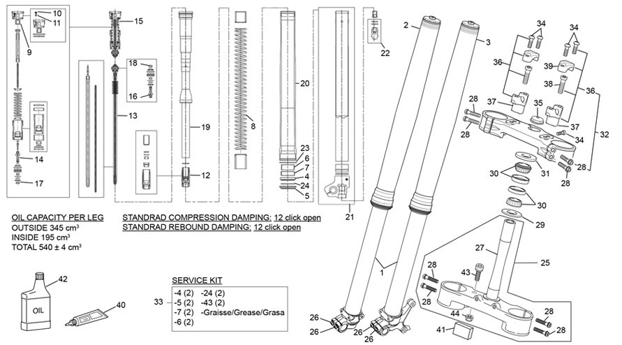 fourche kayaba [450 SEF FACTORY [2023 [Enduro]]]