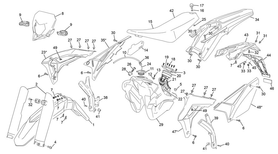 plastiques [450 SEF FACTORY [2023 [Enduro]]]