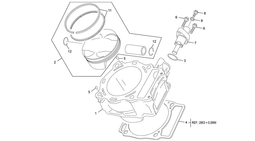 cylindre [450 SEF FACTORY [2023 [Enduro]]]