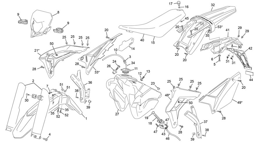 plastiques [300 SE REPLICA ROMAN [2023 [Enduro]]]