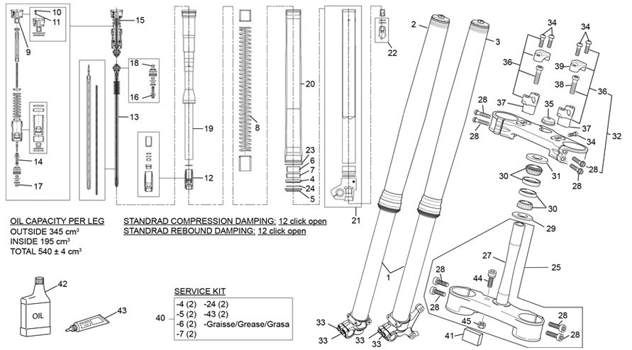 fourche kayaba [300 SE FACTORY [2023 [Enduro]]]