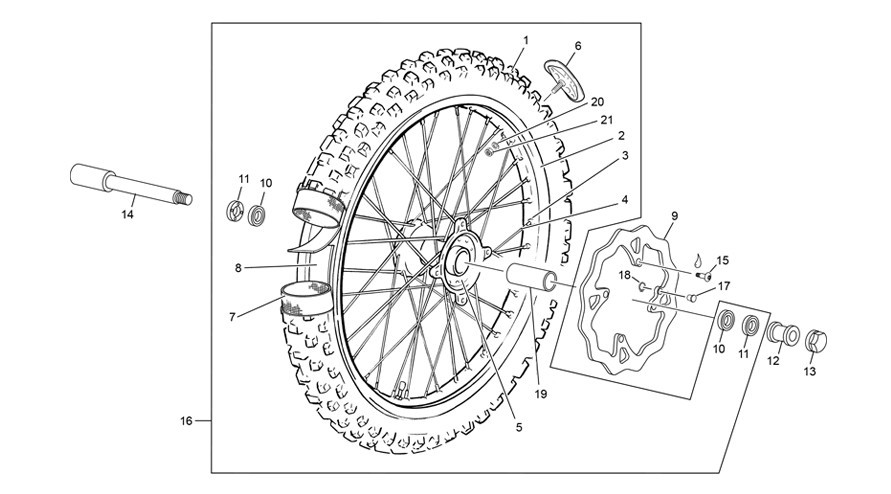 roue avant [250 SE FACTORY [2022 [Enduro]]]
