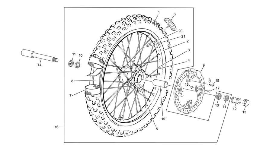 roue avant [250 SE RACING [2022 [Enduro]]]