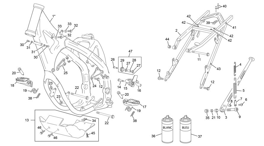 cadre [250 SEF FACTORY [2022 [Enduro]]]