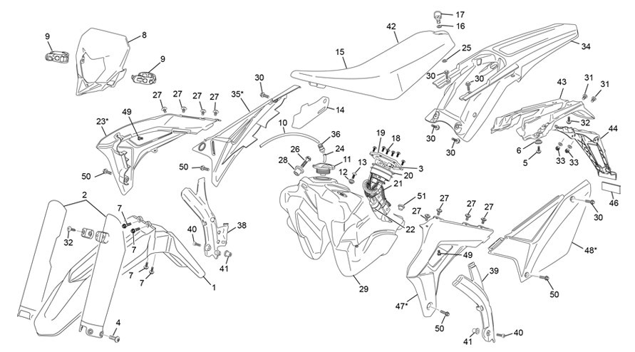 plastiques [250 SEF FACTORY [2022 [Enduro]]]