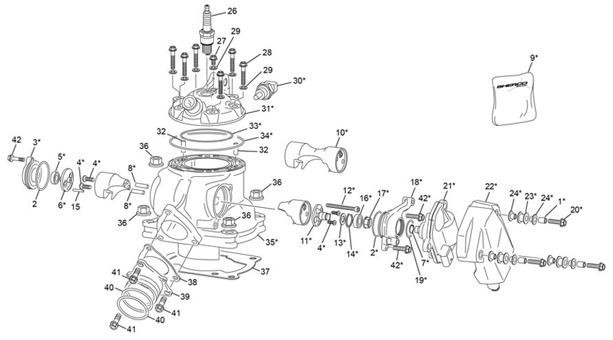 cylindre - culasse [125 SE FACTORY [2022 [Enduro]]]