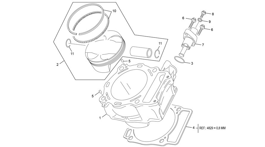 cylindre [500 SEF FACTORY [2022 [Enduro]]]