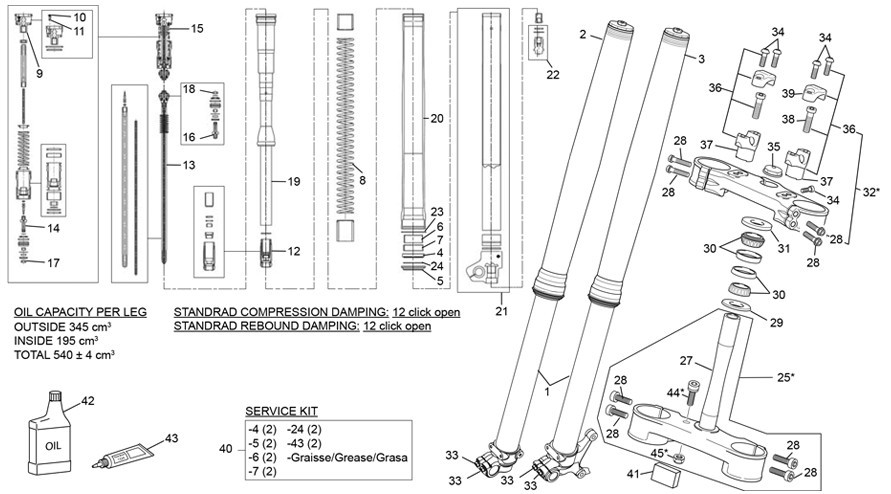 fourche kayaba [300 SE FACTORY [2022 [Enduro]]]