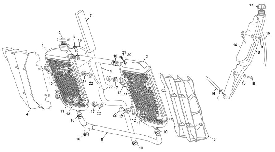 radiateur [250 SEF-R RACING [2020 [Enduro]]]