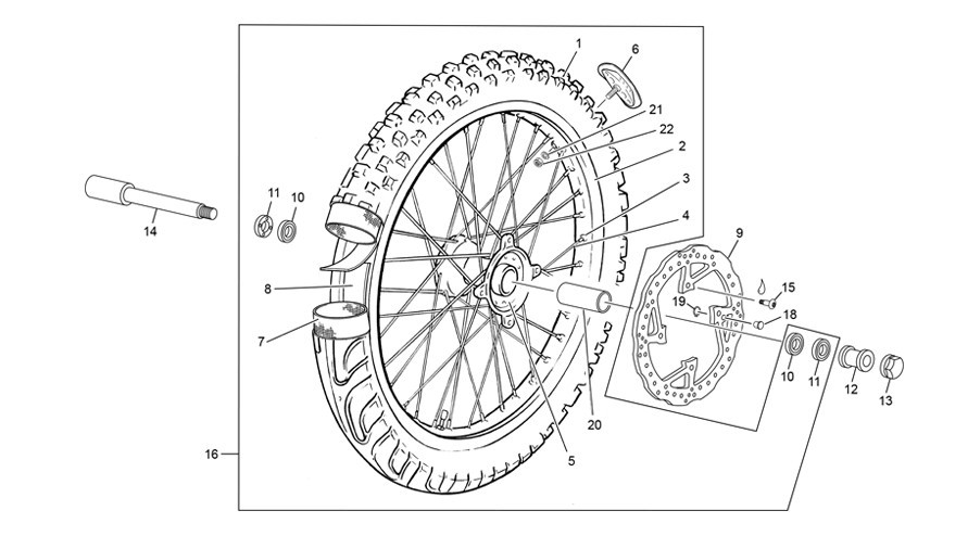 roue avant [250 SEF-R RACING [2020 [Enduro]]]