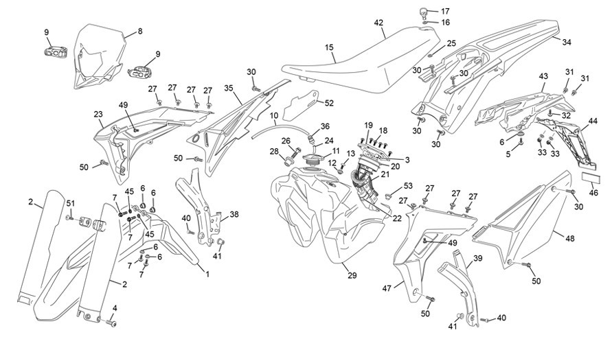 plastiques [250 SEF-R RACING [2020 [Enduro]]]