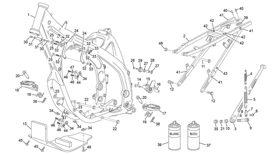 cadre [250 SE FACTORY [2020 [Enduro]]]