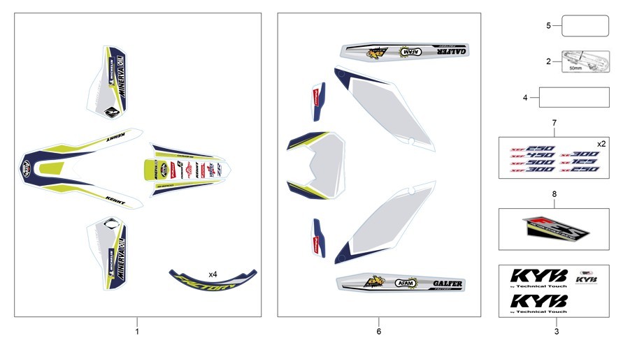 adhésifs [250 SE FACTORY [2020 [Enduro]]]