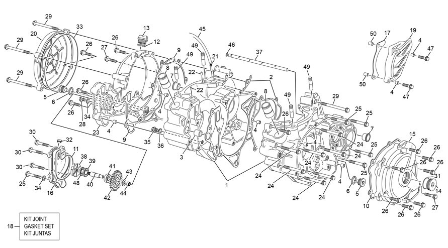 groupe carters [250 SE FACTORY [2020 [Enduro]]]