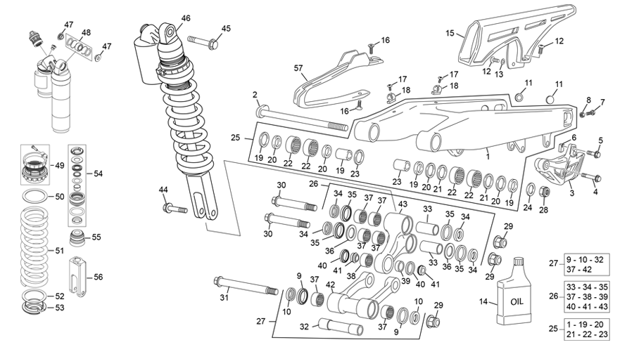 amortisseur - bras oscillant [125 SE-R  RACING [2020 [Enduro]]]
